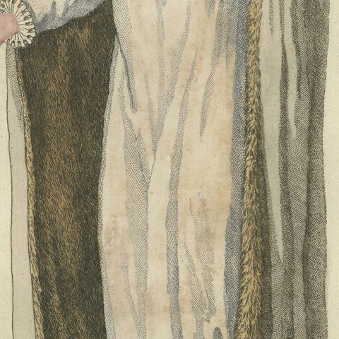 Knight of the Holy Virgin Mary in Winter Attire: 18th-Century Engraving, close-up 6