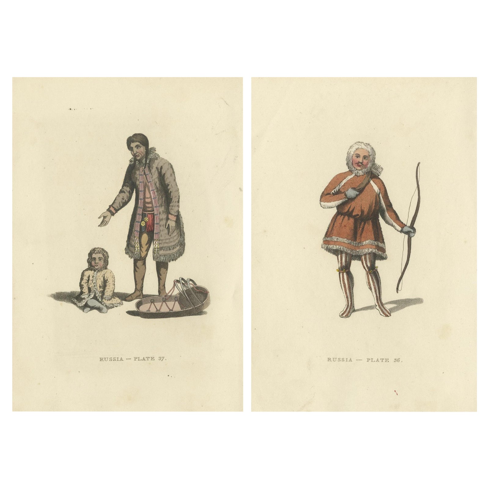 Samoyed Heritage: Portraits of Siberian Tradition in Summer and Winter Attire