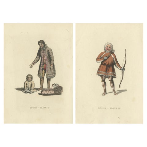 Samoyed Heritage: Portraits of Siberian Tradition in Summer and Winter Attire