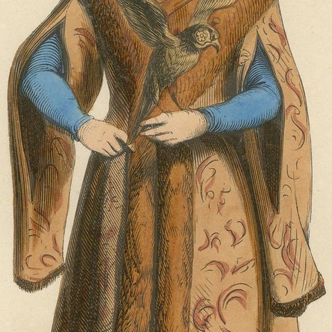 Louis IX: A Portrayal of French Royalty in Medieval Attire, Published in 1847, close-up 5