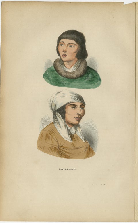 Antique Arctic Peoples & Northern Tribes Costume Prints, Set of 9, c.1852, view 5