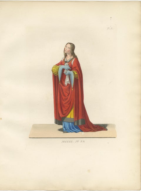 French Youth, Italian Nobleman and Noblewoman in Renaissance Costume, 1845 Print, view 6