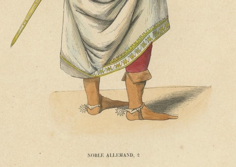 German Nobleman of the Middle Ages: Elegance in Profile, 1847, close-up 1