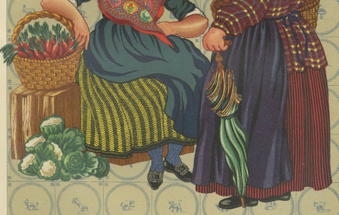 Limburg Peasant Women in Straw Bonnets, First Half of the 19th Century, close-up 1