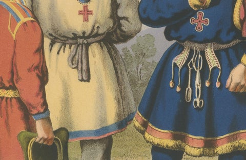Norwegian Sámi Attire, Summer Dress from Laplanders in Finnmark, c.1860, close-up 2