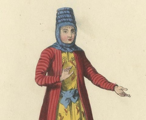 Kirghiz Elegance Engraved: A Study of 19th Century Central Asian Attire, 1814, close-up 1