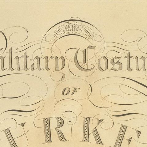 Frontispiece the Military Costume of Turkey representing the Grand Vizier, 1818, close-up 1