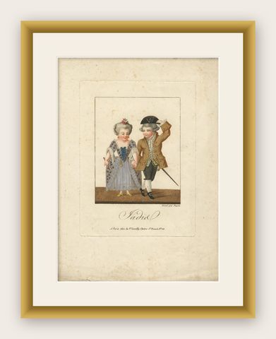 Antique Costume Print, Possibly Depicting Napoleon, C.1850, shown framed