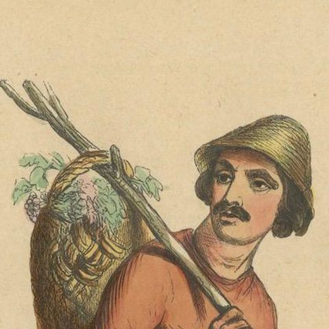 1844 Lithograph of a Mingrelian Man in Traditional Georgian Attire, close-up 5