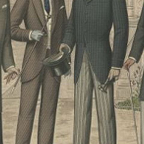 Antique Print of Fashion in April 1891 by Klemm & Weiss, circa 1900, close-up 2