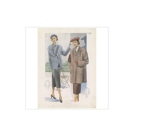 Antique Fashion Print, Published in Ladies Styles, 1951, view 4