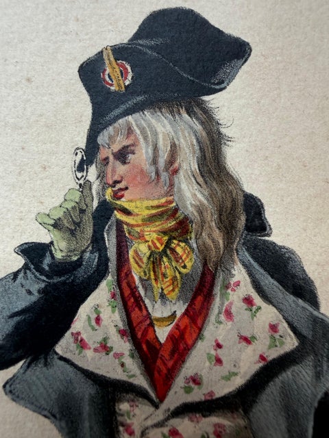 French Directoire Period Costume Lithograph, 1794, Published 1847, view 11
