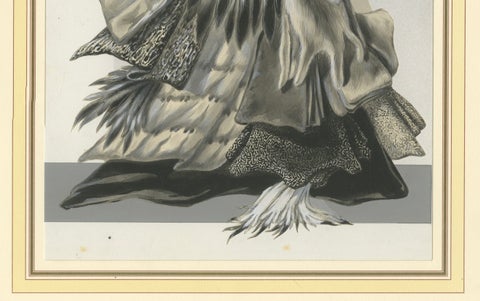 French Art Nouveau Fashion Design of Fur Pelts and Trimmings, c.1910, close-up 2