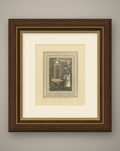 Baking or Boiling Apples, Stratford Place, Cries of London, 1804, shown framed