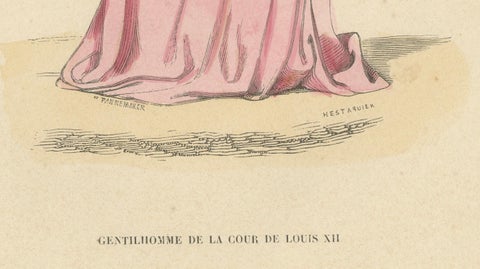 Elegance at the Court of Louis XII: A French Noble's Poise, 1847, close-up 1