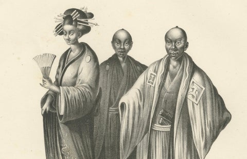 Chinese Figures in Traditional Attire by Karl Joseph Brodtmann, 1836, close-up 2