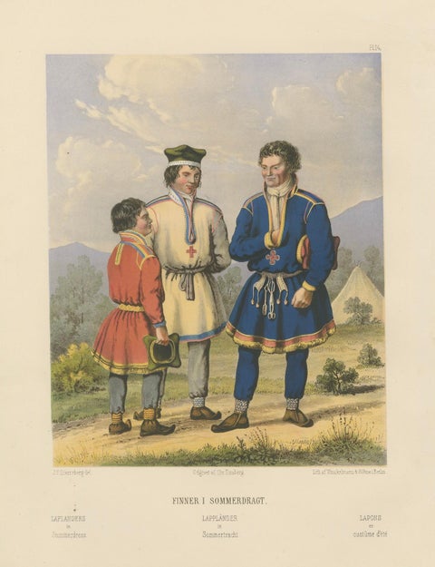 Norwegian Sámi Attire, Summer Dress from Laplanders in Finnmark, c.1860, close-up 5