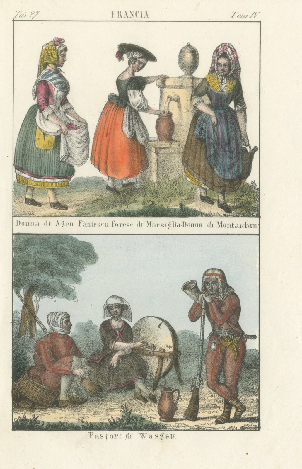Women of Agen, Marseille and Montauban with Shepherds of the Vosges, 1842