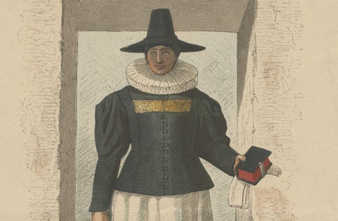 Upper Austrian Peasant Couple, 1626, Historic Costume Prints, Berlin 1877, close-up 3