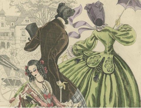 Antique Fashion Print by Kurt Hilscher, circa 1930, view 3