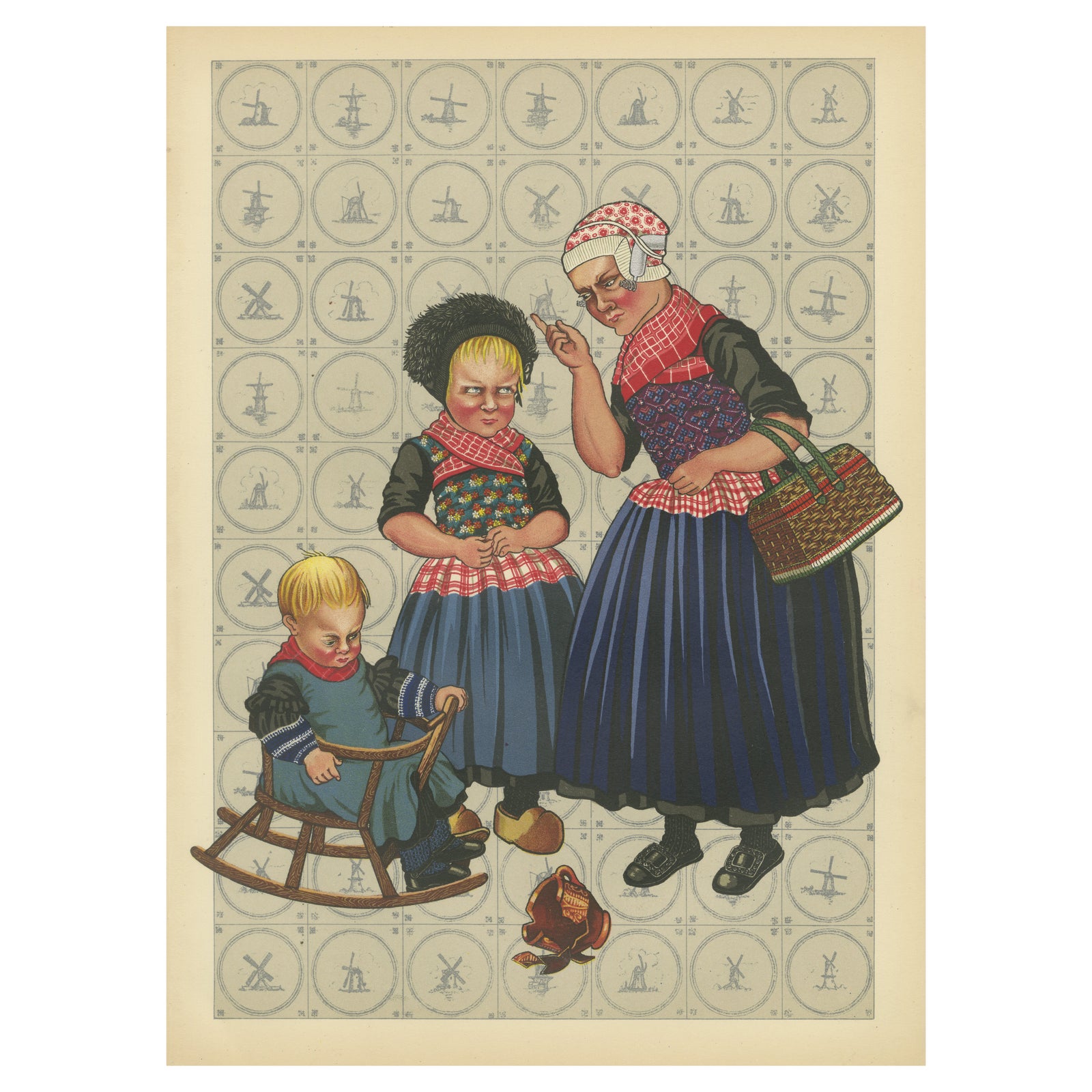 Charming Gelderland Costumes from Nunspeet and Hierden in Holland, ca. 1932