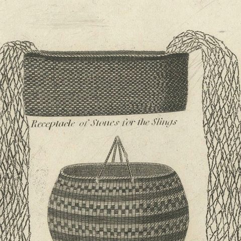 1801 Engraving of New Caledonian Implements and Attire, close-up 6
