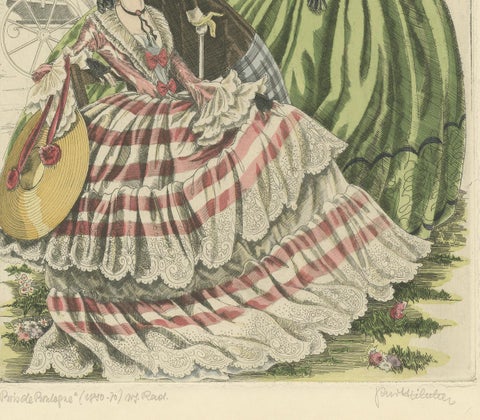 Antique Fashion Print by Kurt Hilscher, circa 1930, view 4
