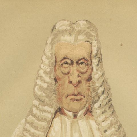 Victorian Judge in Robes, Vanity Fair Judges Series No. 4, 1870, close-up 4