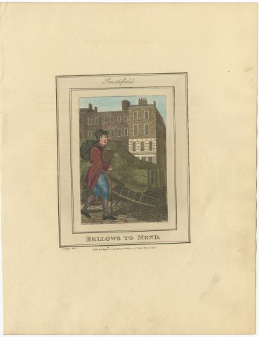 Bellows to Mend, Smithfield, Cries of London, 1804, view 2