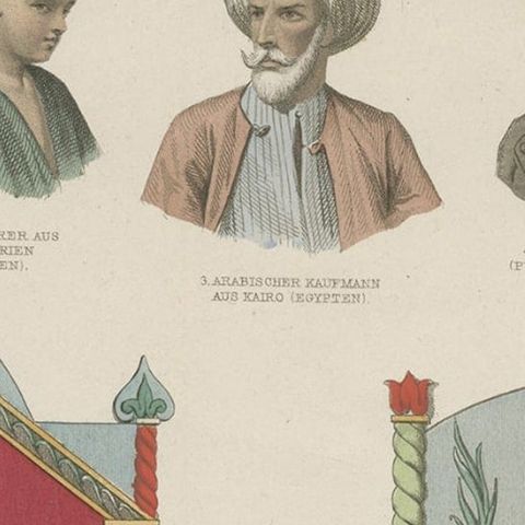 Decoartive Costumes of Egypt, Toscana, France, Normandie Etc C.1875, close-up 3