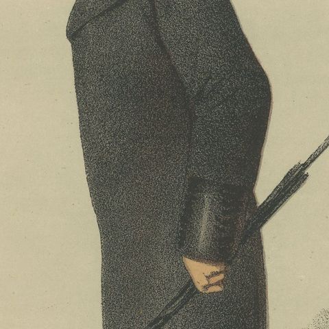 Victorian Statesman with Top Hat, Vanity Fair Statesmen Series, 1870, close-up 5