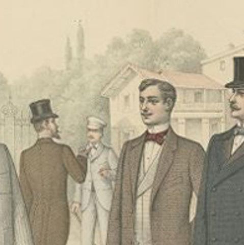 Original Antique Fashion Print, Published in June, 1898, close-up 1