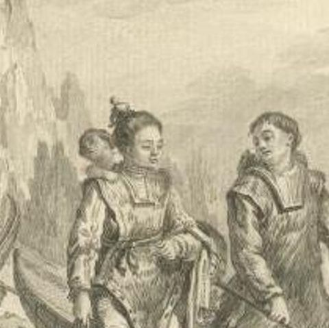 18th Century Antique Print of Greenlander's Traditional Clothing, close-up 2
