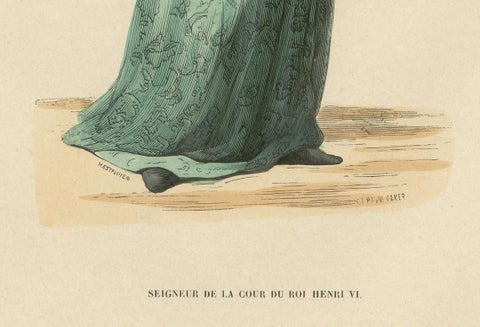 Aristocratic Elegance in the Court of King Henry VI: A Noble Lord Dressep Up, close-up 2