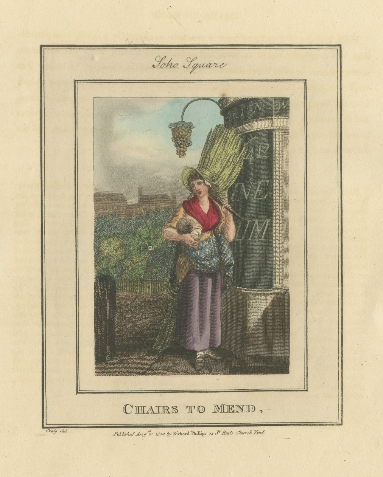 Chairs to Mend, Soho Square, Cries of London, 1804