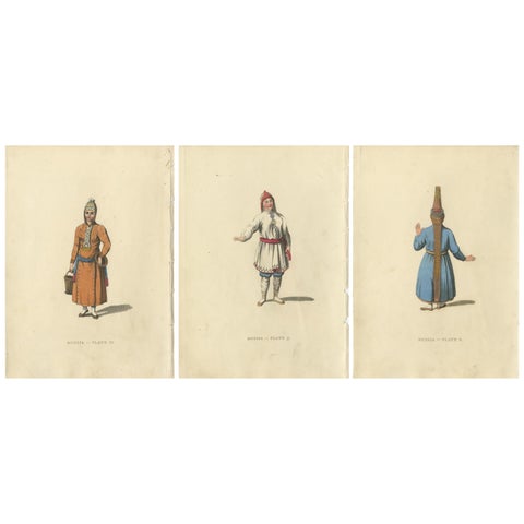 A Visual Journey through 19th-Century Russian Ethnic Attire, Engraved in 1814