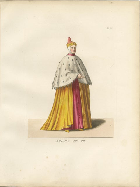 Medieval Knights, Clergy & Nobles, Set of 10 Costume Prints, 1845, view 6