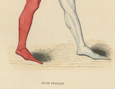 French Youth in Traditional Medieval Attire, 1847, close-up 1