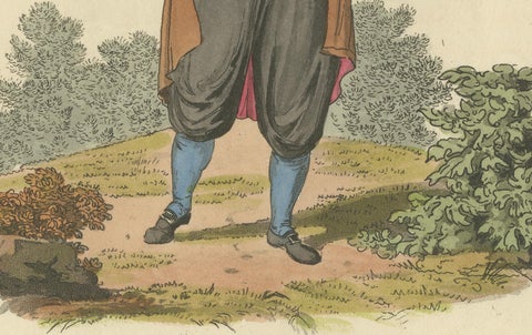 Traditional Austrian Male Costume: Regency Era Fashion from 1804-1808, close-up 2