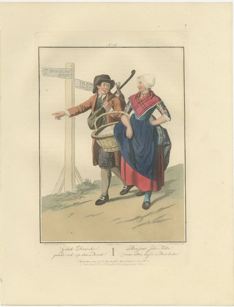 On the Road to Den Bosch, Brabant Costume Print, Maaskamp, 1811, view 2