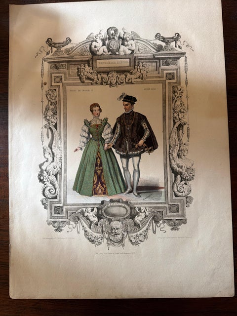 Charles IX French Court Costume, Royal Couple, 1847, view 6