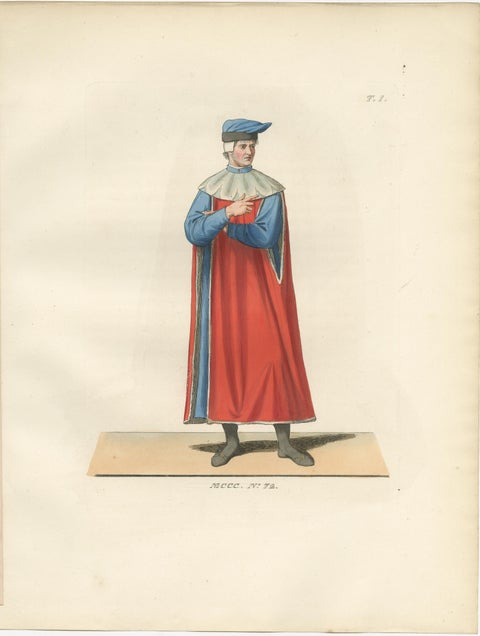 French Youth, Italian Nobleman and Noblewoman in Renaissance Costume, 1845 Print, view 5