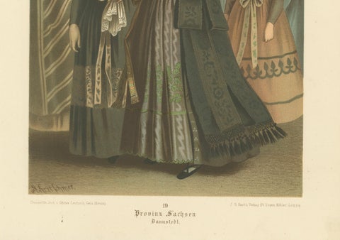 Annaberg Traditional Costume, Dannstedt, Province of Saxony, c.1875, close-up 4