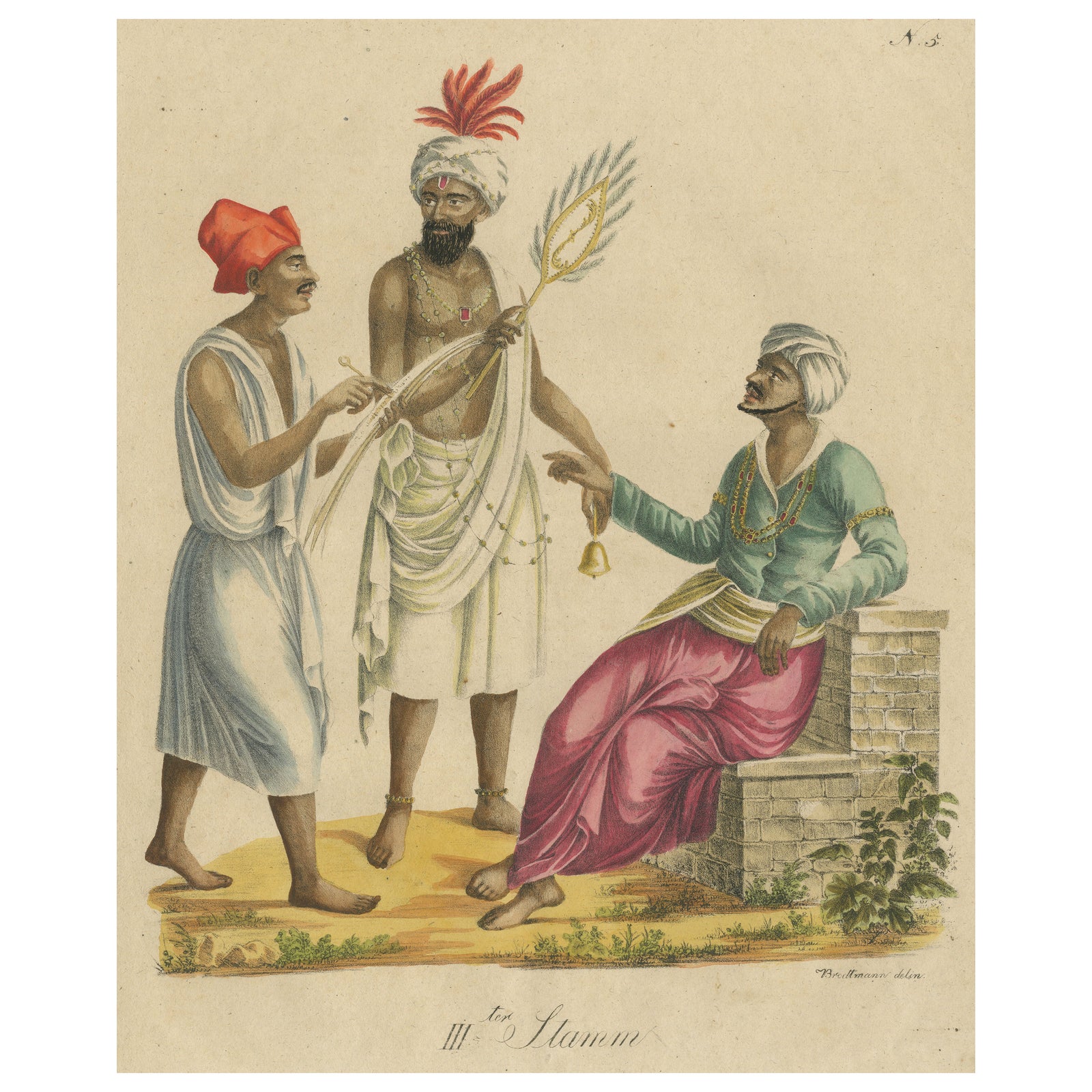 IIIter Stamm, Indian Men in Traditional Dress c.1816