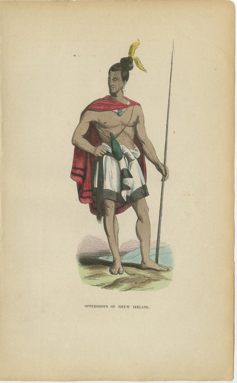 Antique Pacific Islanders & Polynesian Costume Prints, Set of 10, c.1852, view 10