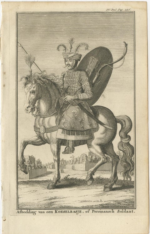 Mounted Persian Soldier, Safavid Military Costume, c.1730, view 2