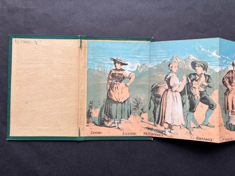 Costumes Suisses panorama, 16 tinted lithographs of Swiss regional dress, c.1860, view 4