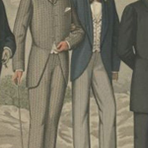 Antique Print of Fashion in June 1890 by Klemm & Weiss, circa 1900, close-up 2