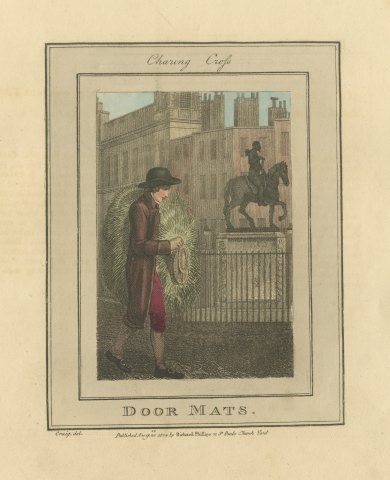 Door Mats, Charing Cross, Cries of London, 1804