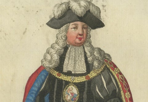 Knight of the Order of the Annunciation in Ceremonial Attire, Engraving 1791, close-up 2